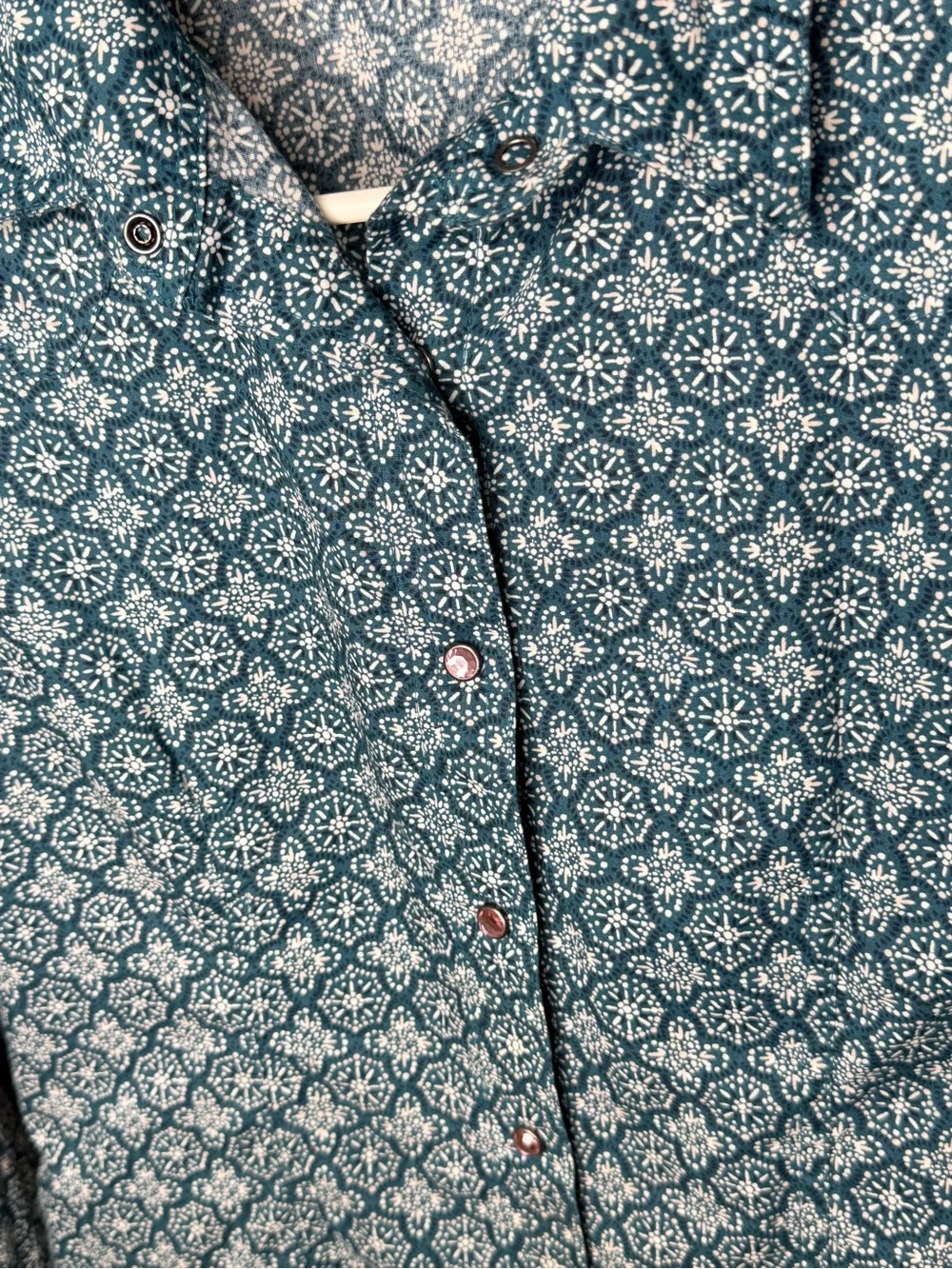 Cruel Girl Girls XXL Teal Western Pearl Snap Shirt